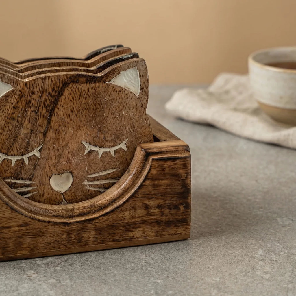 Cat Coaster Set