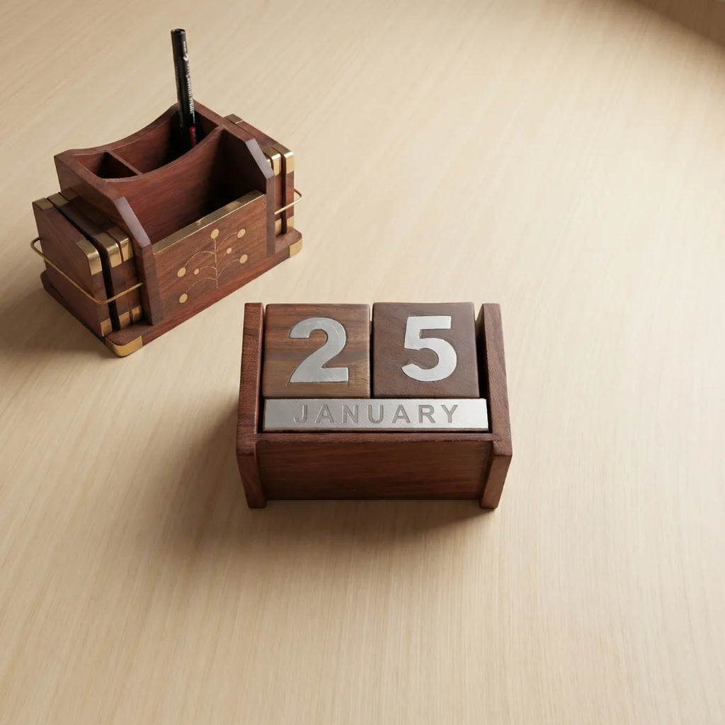 Wood Block Calendar