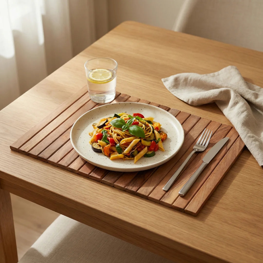 Slatted Wood Table Mat