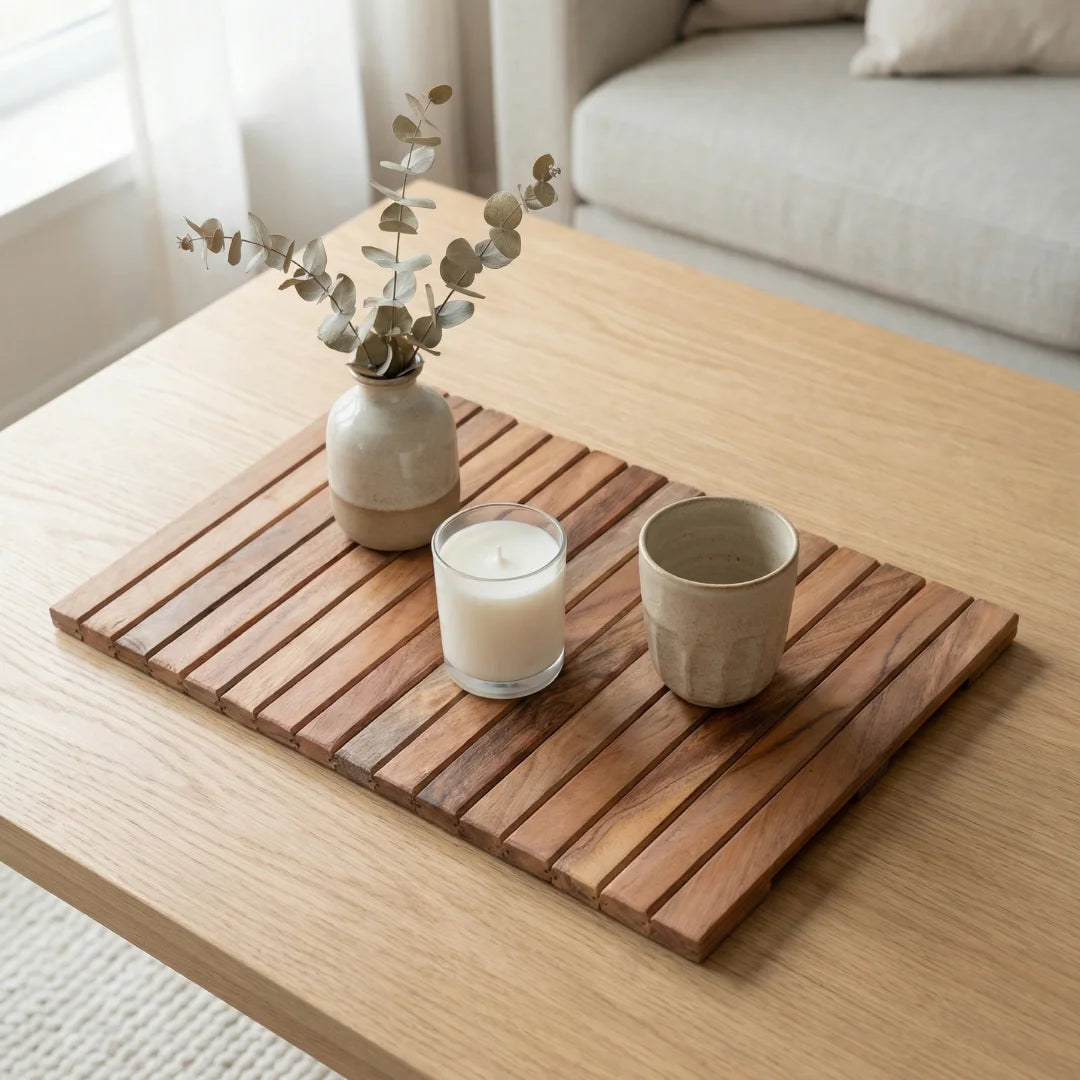 Slatted Wood Table Mat