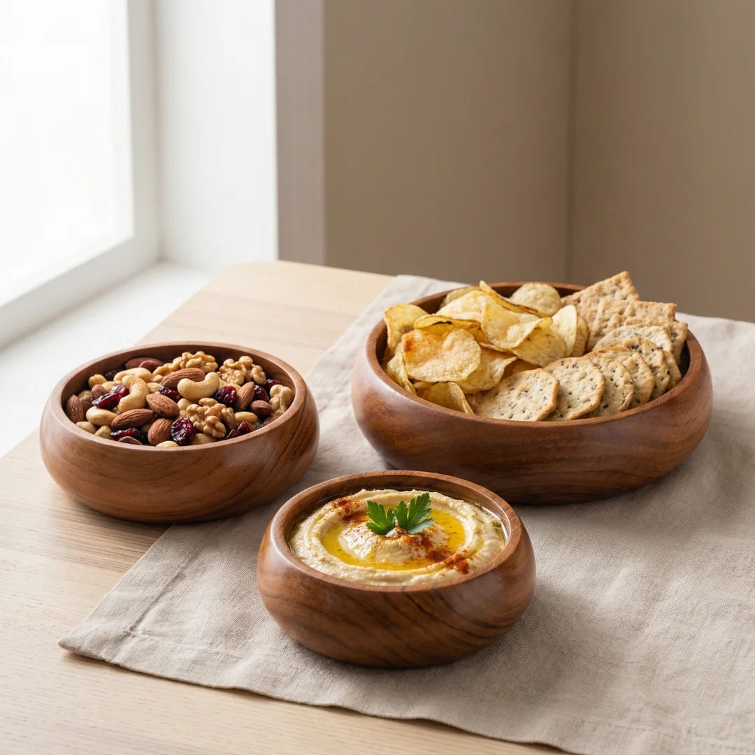 Nesting Wood Bowls – Set of 3
