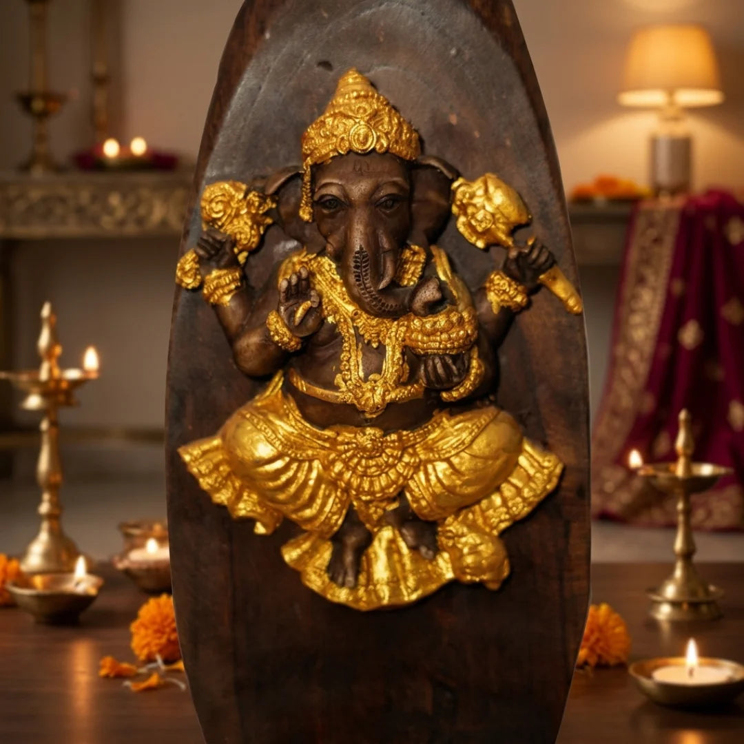 The Ganesh Chaturthi Edit | Handcrafted Wooden Ganpati Idol