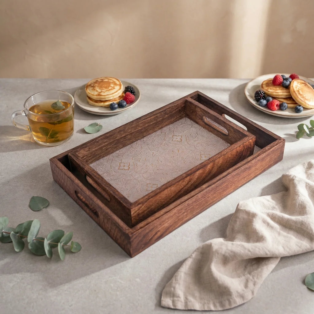 Patterned Nesting Storage Trays (Set of 2)