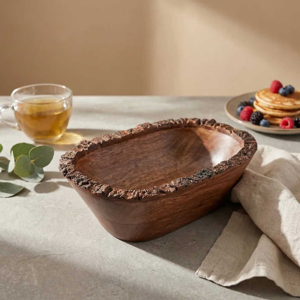 Bark Edge Wood Bowl
