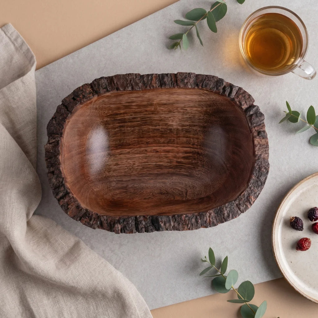 Bark Edge Wood Bowl