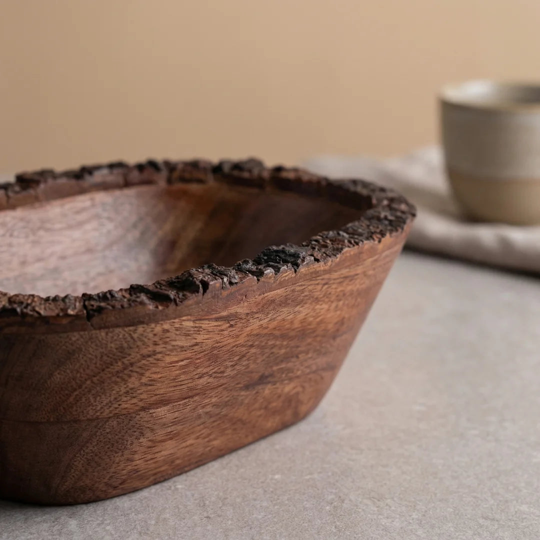 Bark Edge Wood Bowl