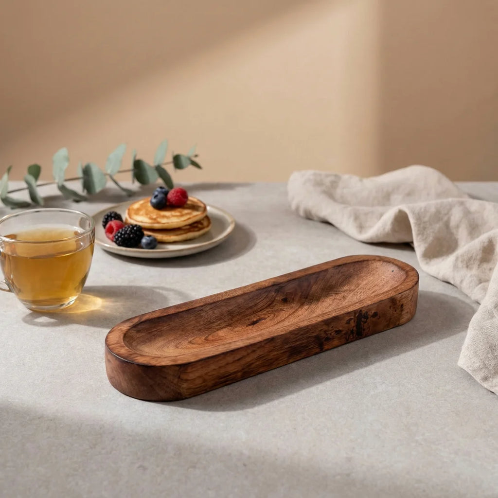 Oval Wood Serving Dish