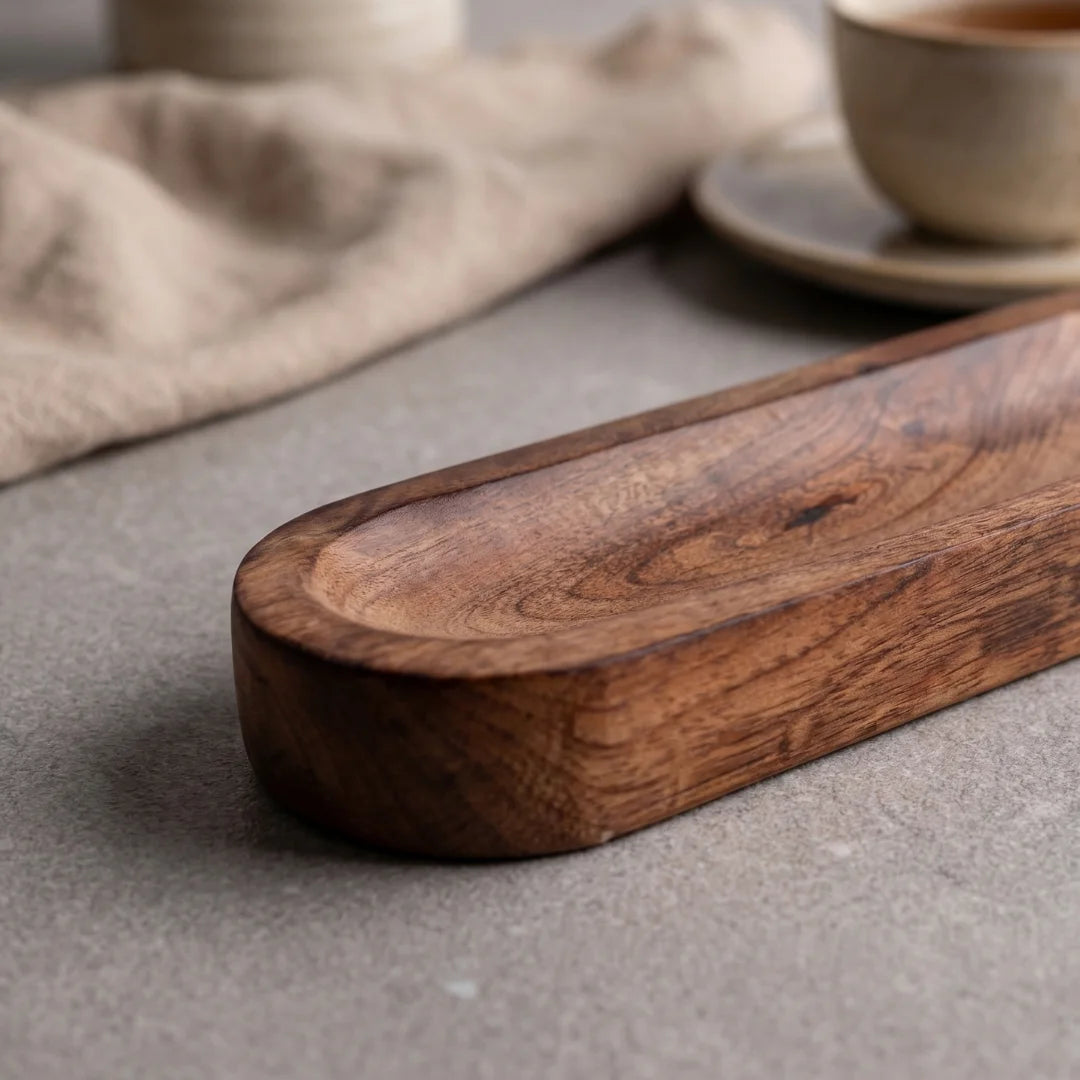 Oval Wood Serving Dish