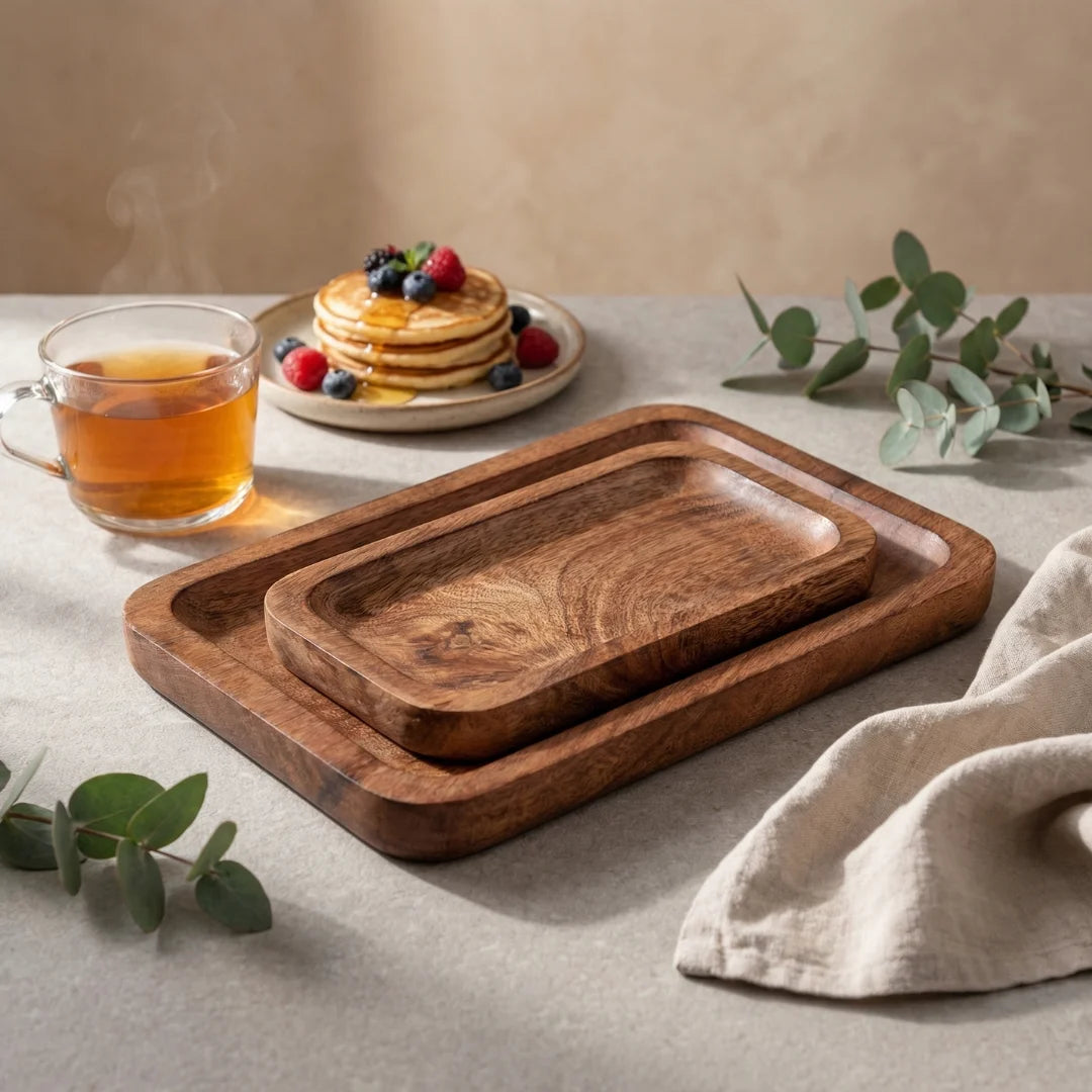 Nesting Wood Trays (Set of 2)