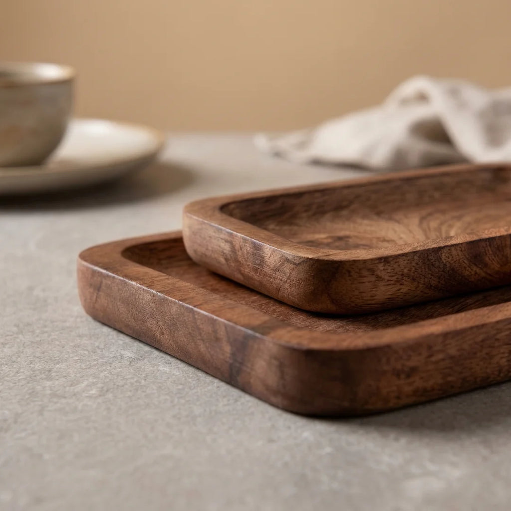 Nesting Wood Trays (Set of 2)