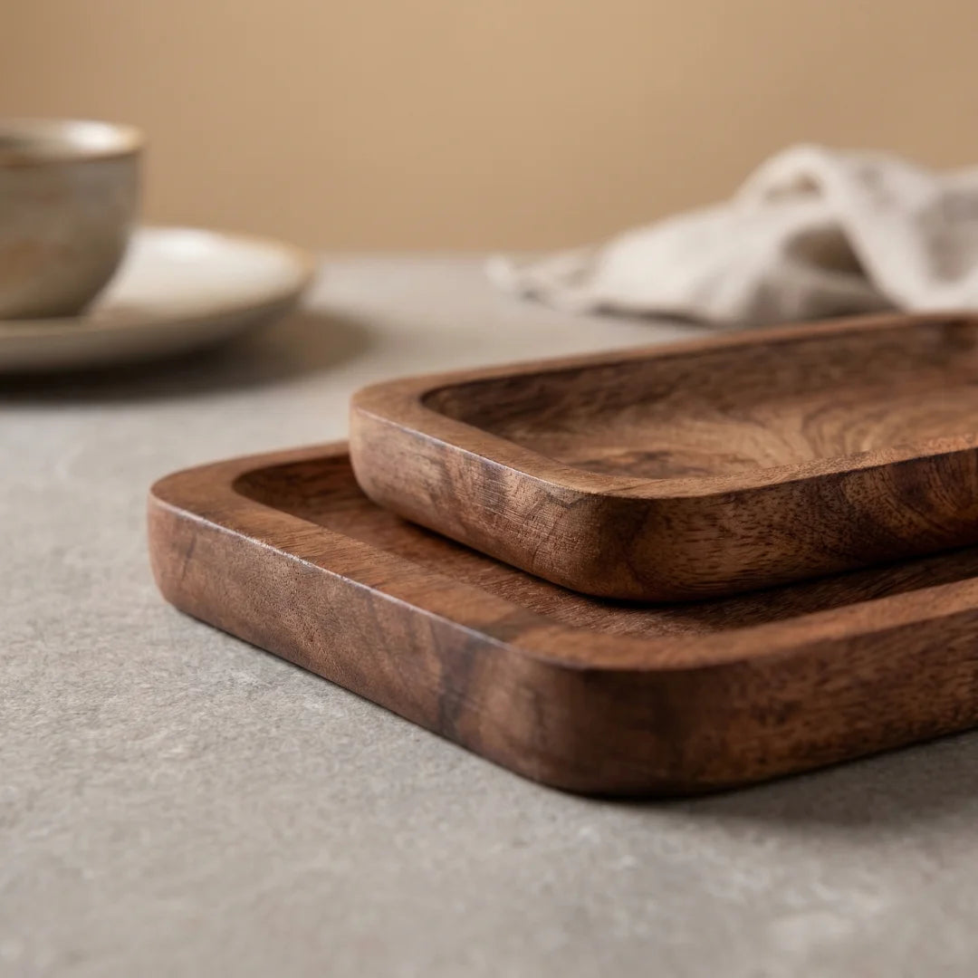 Nesting Wood Trays (Set of 2)
