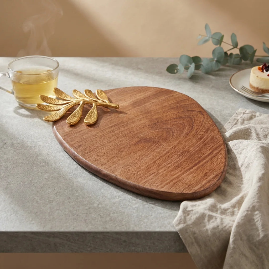 Brass Leaf Serving Board
