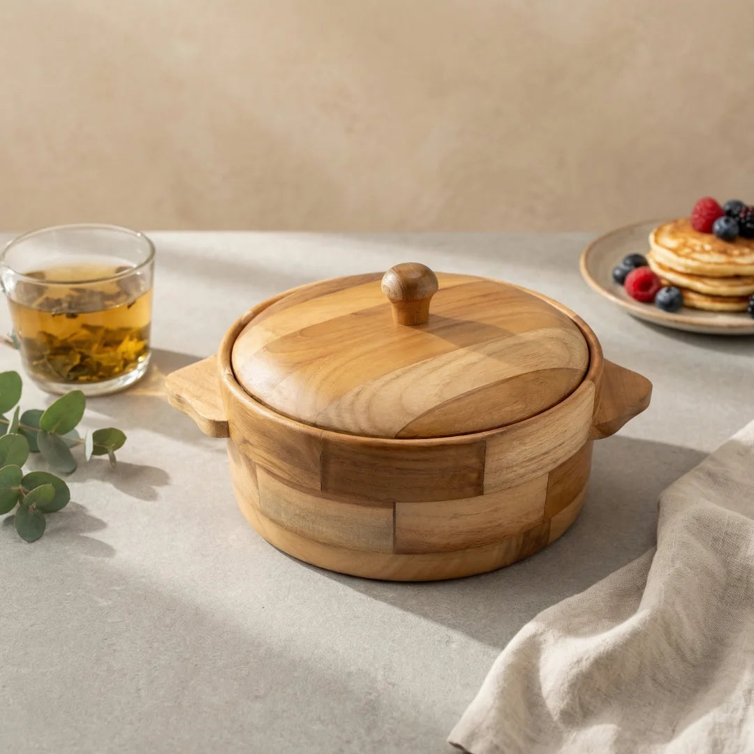 Wood Chapati Box
