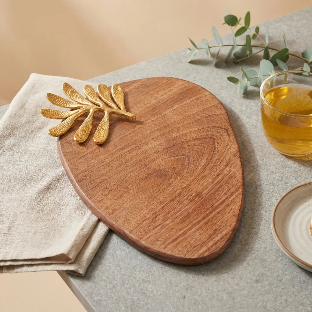 Brass Leaf Serving Board