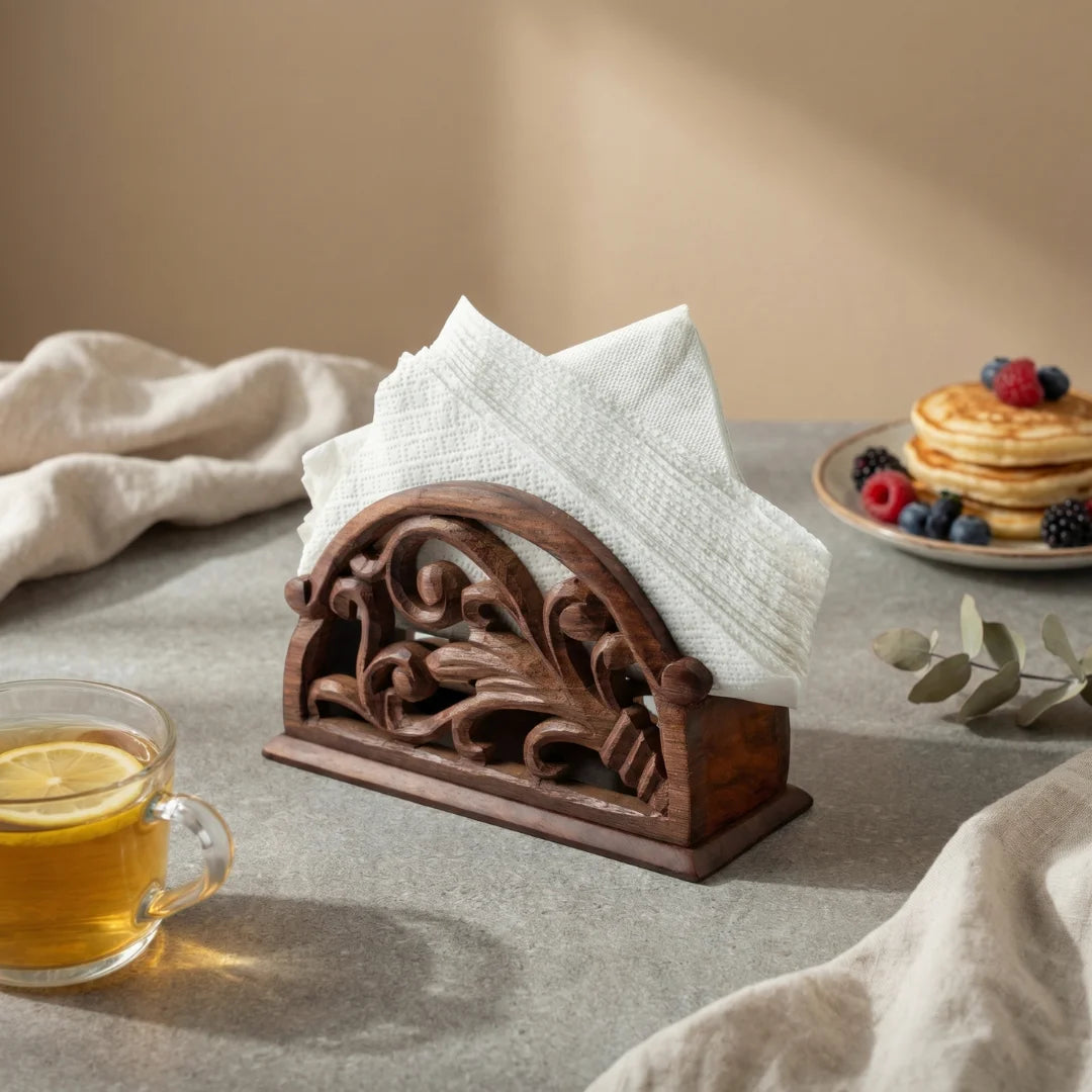 Carved Napkin Holder