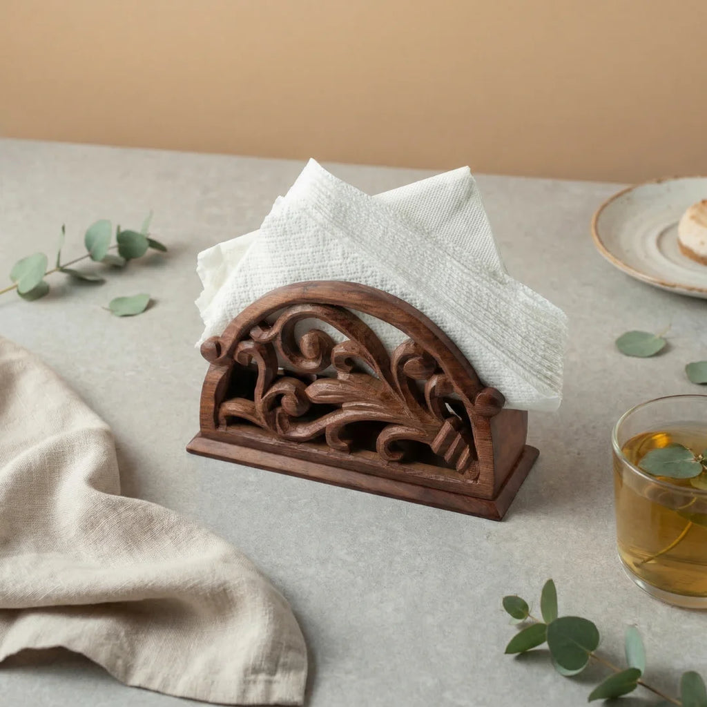 Carved Napkin Holder