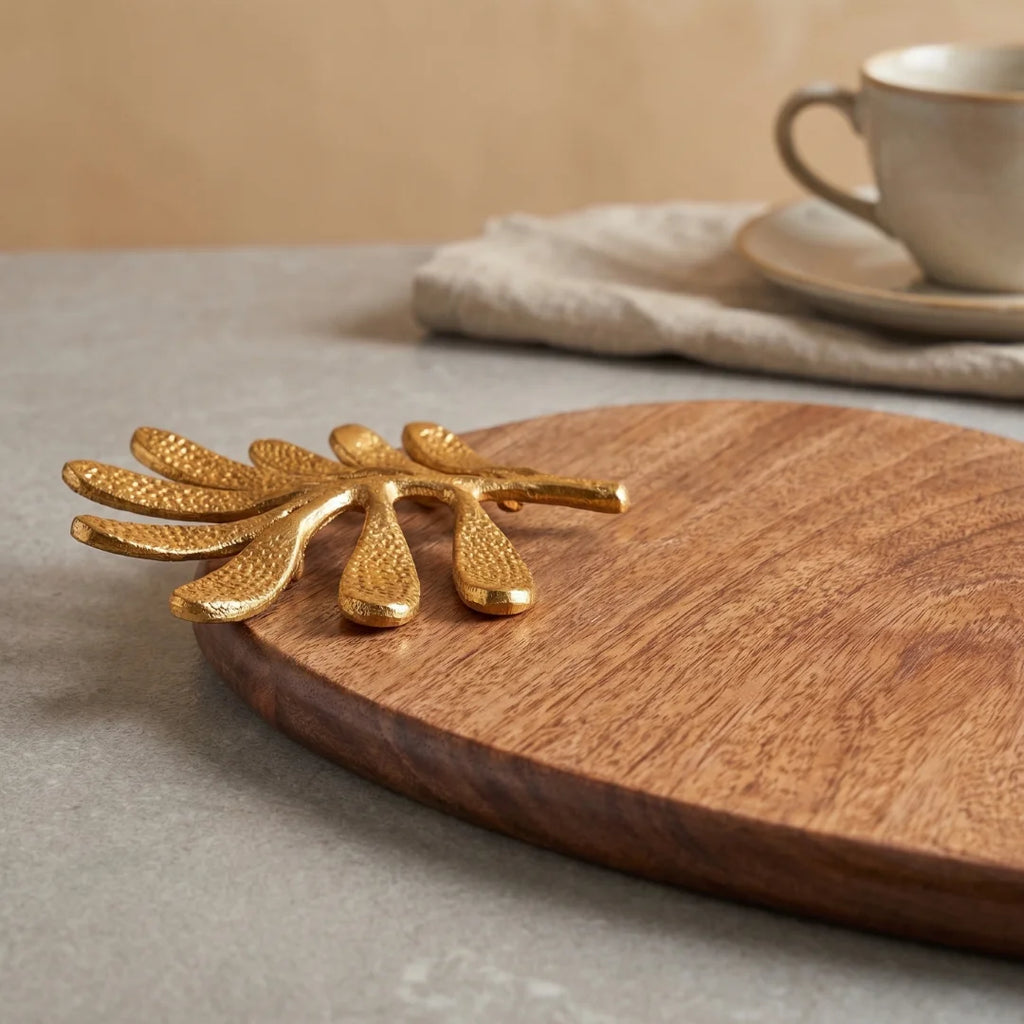 Brass Leaf Serving Board