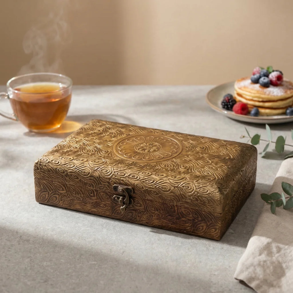 Brass Embossed Storage Box